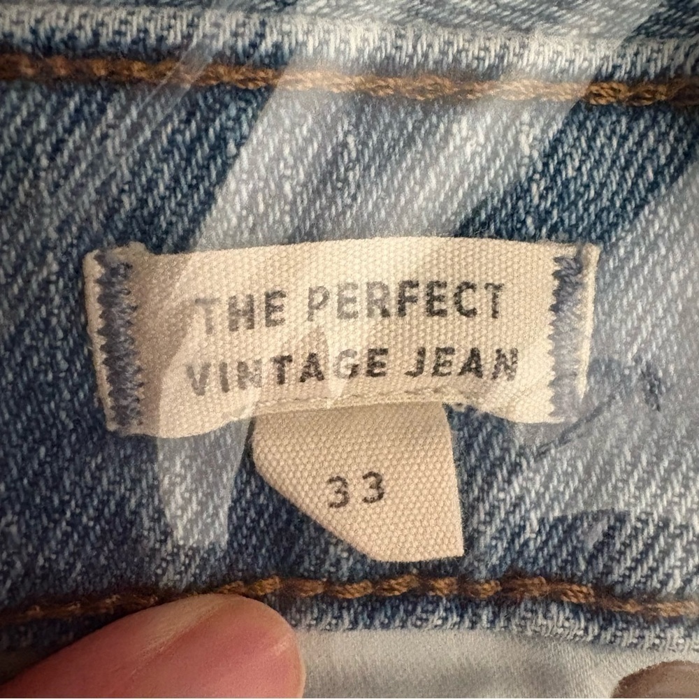 Madewell The Perfect Vintage Jean with Raw Hem Size 33 - Picture 7 of 7